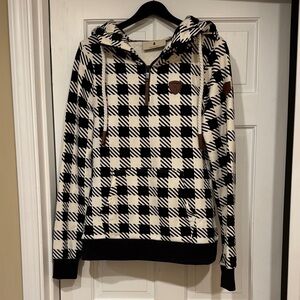 Wanakome Monochrome Houndstooth Hoodie